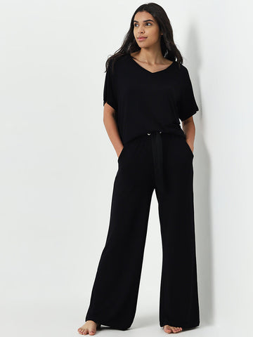 Wunderlove Black Supersoft High-Rise Pants