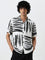 Nuon White Printed Relaxed Fit Shirt