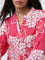 Utsa Pink Floral Printed A-Line Kurti