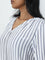 Gia White Stripe Printed Blouse