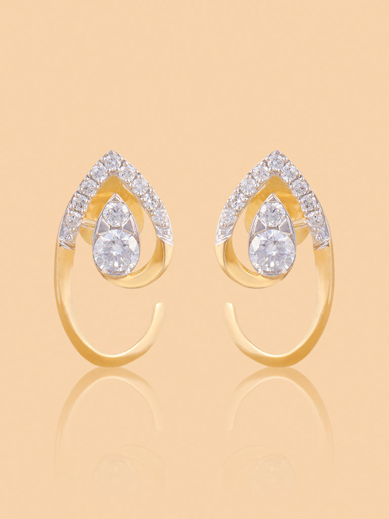 Elegant Teardrop Lab Diamond Earrings