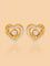 Dual Layered Lab Diamond Halo Heart Studs