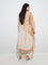 Diza Beige Leaf Printed A-Line Kurta