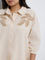 Gia Beige Leaf Design Shirt