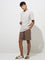 ETA Brown Relaxed-Fit Mid-Rise Cotton Shorts