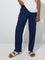 ETA Indigo Stripe Printed Mid-Rise Relaxed-Fit Cotton Chinos