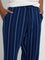 ETA Indigo Stripe Printed Mid-Rise Relaxed-Fit Cotton Chinos