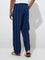ETA Indigo Stripe Printed Mid-Rise Relaxed-Fit Cotton Chinos