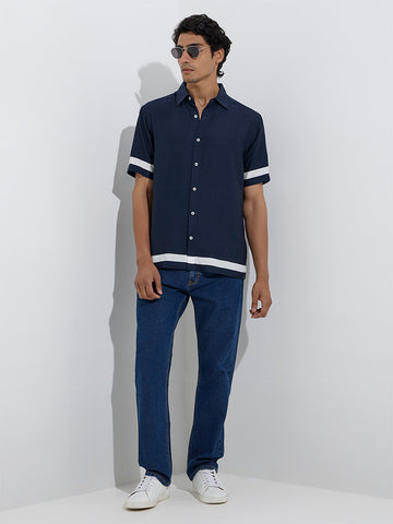 Ascot Blue Relaxed-Fit Mid-Rise Jeans