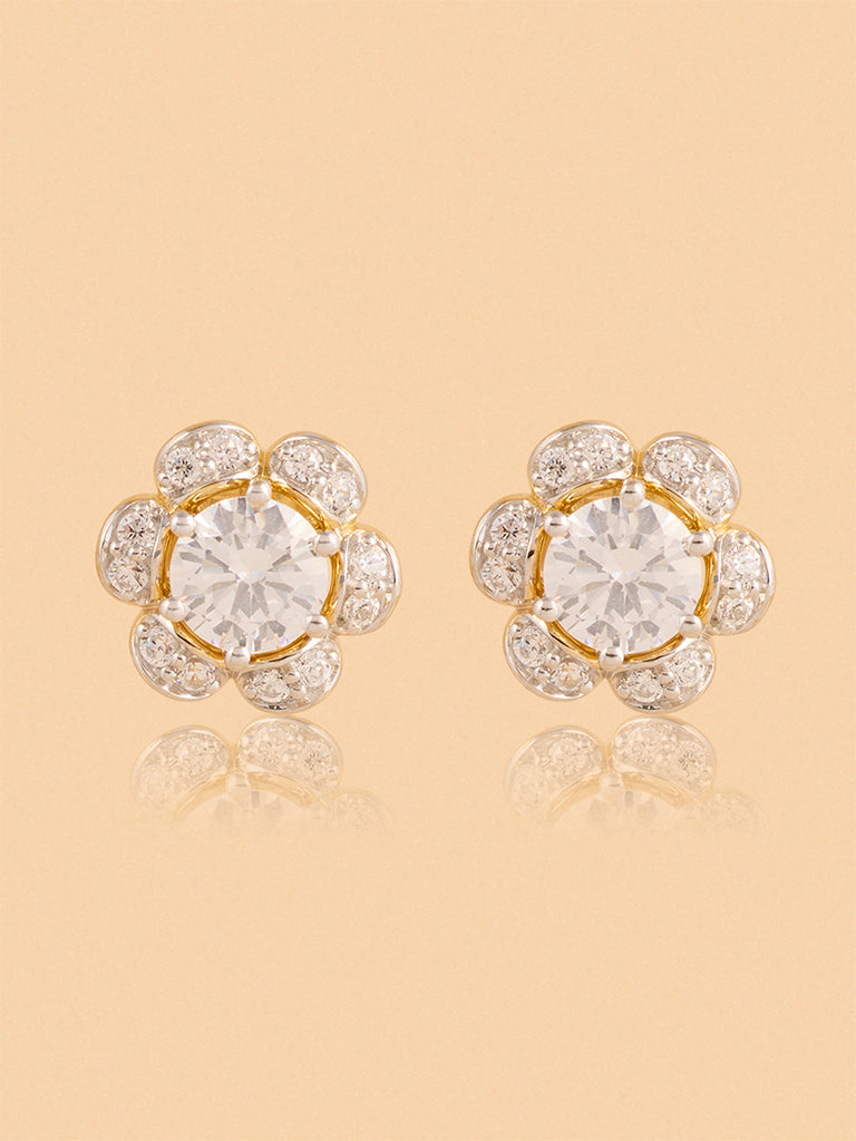 Gold Classic Floral Earrings