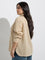 Gia Beige Solid Cotton Shirt