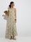 Bombay Paisley Sage Printed Cotton Drop-Waist Dress