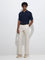 Ascot Navy Relaxed-Fit Quarter-Zip Polo T-Shirt