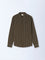 ETA Olive Striped Relaxed-Fit Cotton Shirt