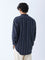 ETA Navy Striped Relaxed-Fit Cotton Shirt