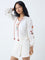 Bombay Paisley White Embroidered Cotton Top