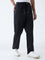 ETA Black Cargo-Style Relaxed-Fit Mid-Rise Cotton-Blend Pants