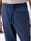 ETA Navy Solid Relaxed-Fit Mid-Rise Cotton Chinos