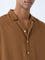 ETA Brown Solid Relaxed-Fit Cotton-Blend Shirt