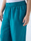 Diza Teal Solid Ethnic Pants