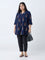 Diza Navy Floral Design Tunic