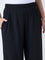 Gia Black Crinkle-Textured High-Rise Pants