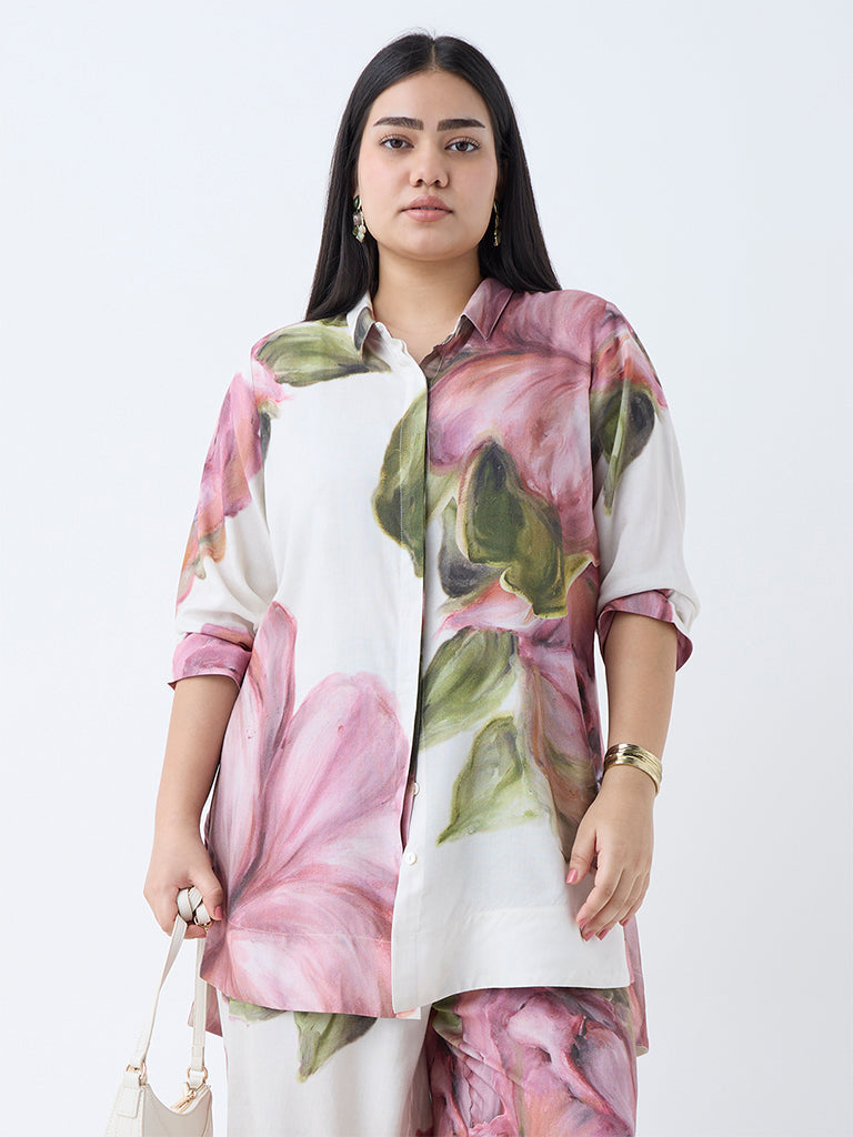 Diza Multicolour Floral Design Tunic
