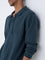 ETA Dark Blue Textured Relaxed-Fit Cotton-Blend Sweater