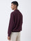 ETA Wine Knit Textured Relaxed-Fit Cotton-Blend Polo Sweater