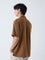ETA Brown Solid Relaxed-Fit Shirt