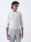 Ascot Cream Knit-Textured Relaxed-Fit Cotton-Blend Sweater