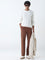 Ascot Off-White Knit-Textured Relaxed-Fit Cotton Sweater
