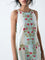 Bombay Paisley Off-White Floral Design Cotton Shift Dress