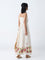 Bombay Paisley Off-White Floral Design Cotton Tube Dress