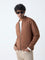 Ascot Tan Solid Relaxed-Fit Suede Jacket