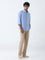 Ascot Blue Striped Relaxed-Fit Linen Shirt