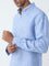 Ascot Blue Striped Relaxed-Fit Linen Shirt