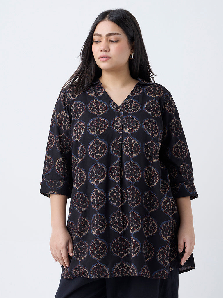 Diza Black Printed Tunic