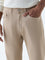 Ascot Beige Solid Relaxed-Fit Mid-Rise Jeans