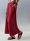 Bombay Paisley Maroon Embroidered Cotton-Blend Palazzos