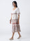 Bombay Paisley Off-White Printed Cotton A-Line Dress