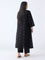 Diza Black Printed Straight Cotton Kurta