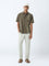 ETA Olive Striped Relaxed-Fit Cotton Shirt