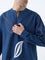 ETA Indigo Embroidered Relaxed-Fit Cotton-Blend Shirt