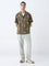ETA Olive Embroidered Relaxed-Fit Cotton-Blend Shirt