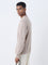 ETA Beige Textured Relaxed-Fit Cotton Sweater