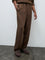 Ascot Brown Relaxed-Fit Mid-Rise Linen Chinos
