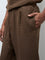 Ascot Brown Relaxed-Fit Mid-Rise Linen Chinos