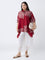 Diza Red Floral Printed Asymmetric Tunic