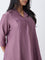 Diza Mauve Embellished A-Line Kurta